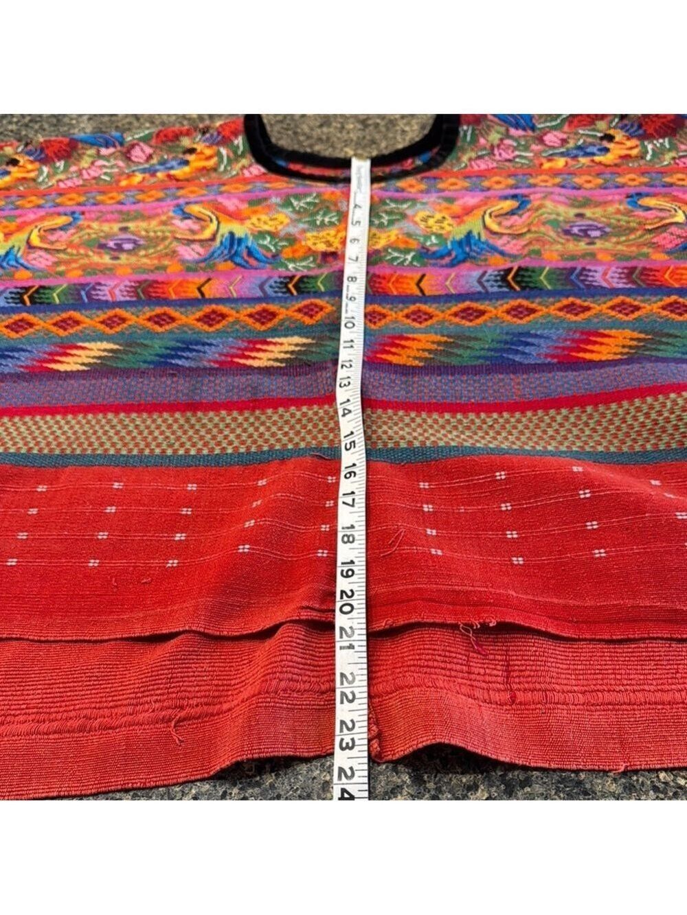 Vintage Guatemala Huipile Quetzal Birds Woven Textile Poncho - Picture 11 of 12